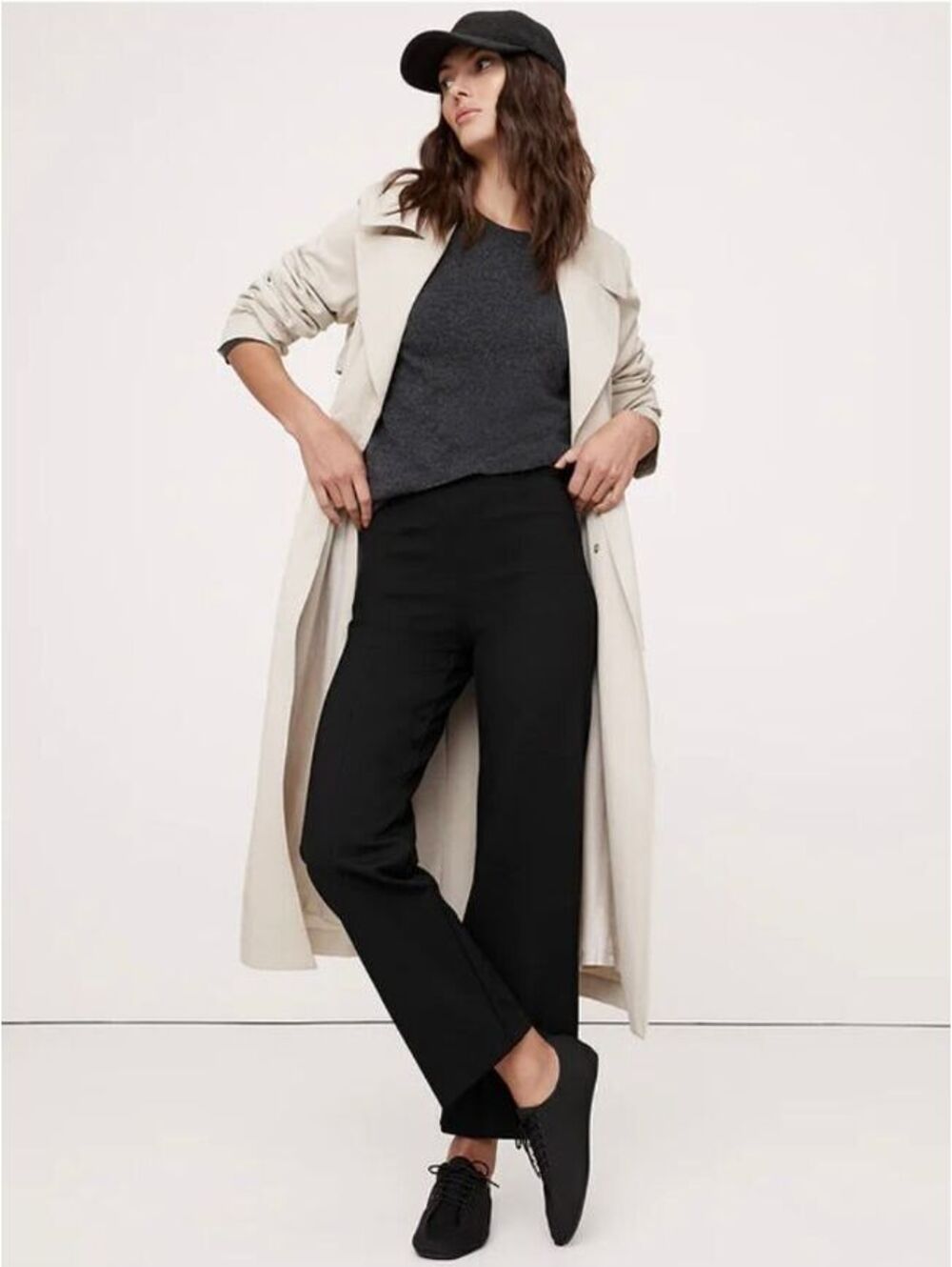 NWT Banana republic Straight Everywhere Ponte Ankle Pant black medium